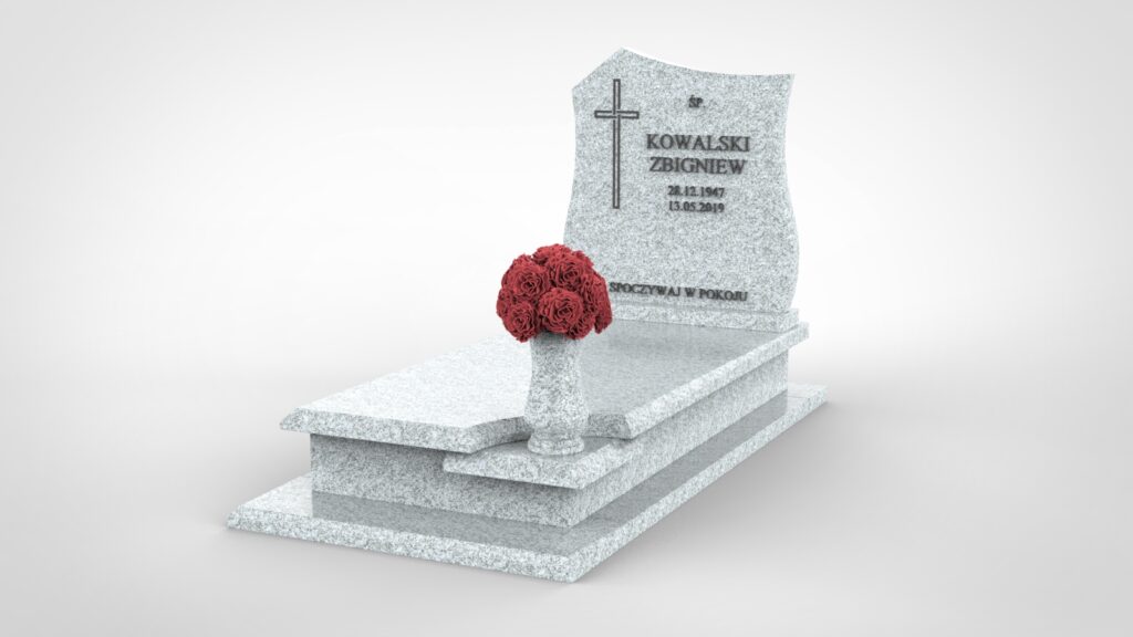 Nagrobek z kompozycyjną podstawką – Gray Serena (t08b)