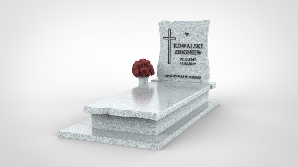 Nagrobek z delikatnym wykończeniem – Gray Serena (t09b)