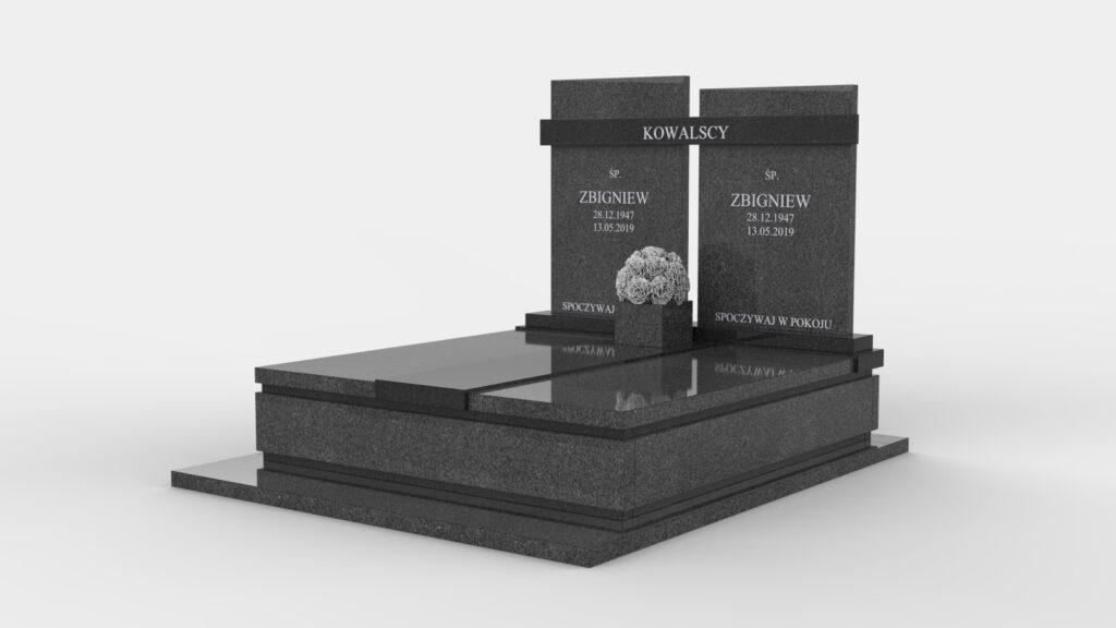 Nagrobek z łączonymi tablicami (p03a)