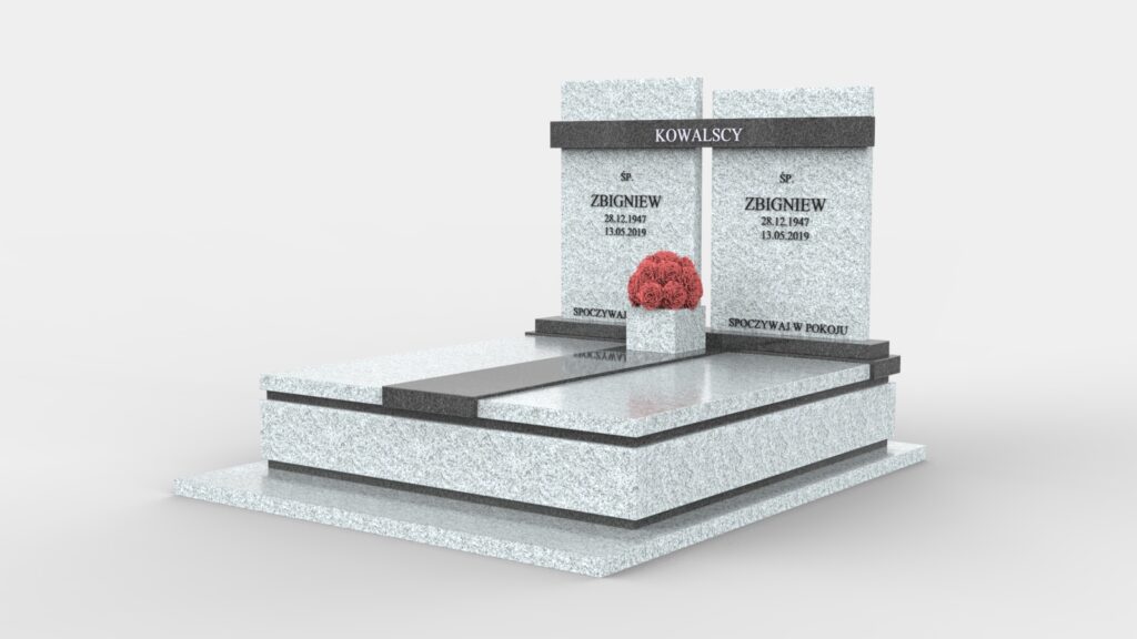 Nagrobek z łączonymi tablicami (p03b)