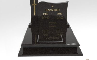 Piękny, podwójny nagrobek z falistymi zakończeniami (2.004a)