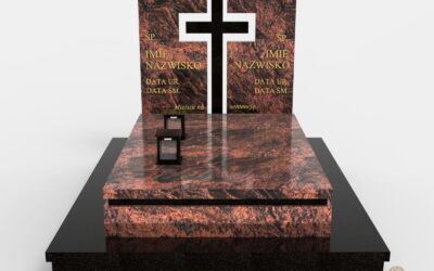 Piękny nagrobek z kamiennym krzyżem (2.005d)