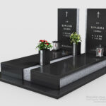 Nowoczesny nagrobek podwójny Warrangal Black/Strzelin (npd01a)