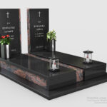 Nowoczesny nagrobek podwójny Black/Aurora (npd01b)