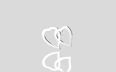 Ornament metalowy dwa serca