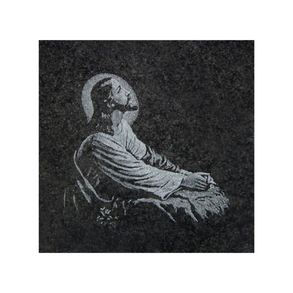 Grawer Jezusa na pomnik cmentarny