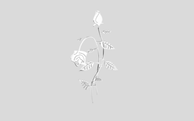 Ornament metalowy róża