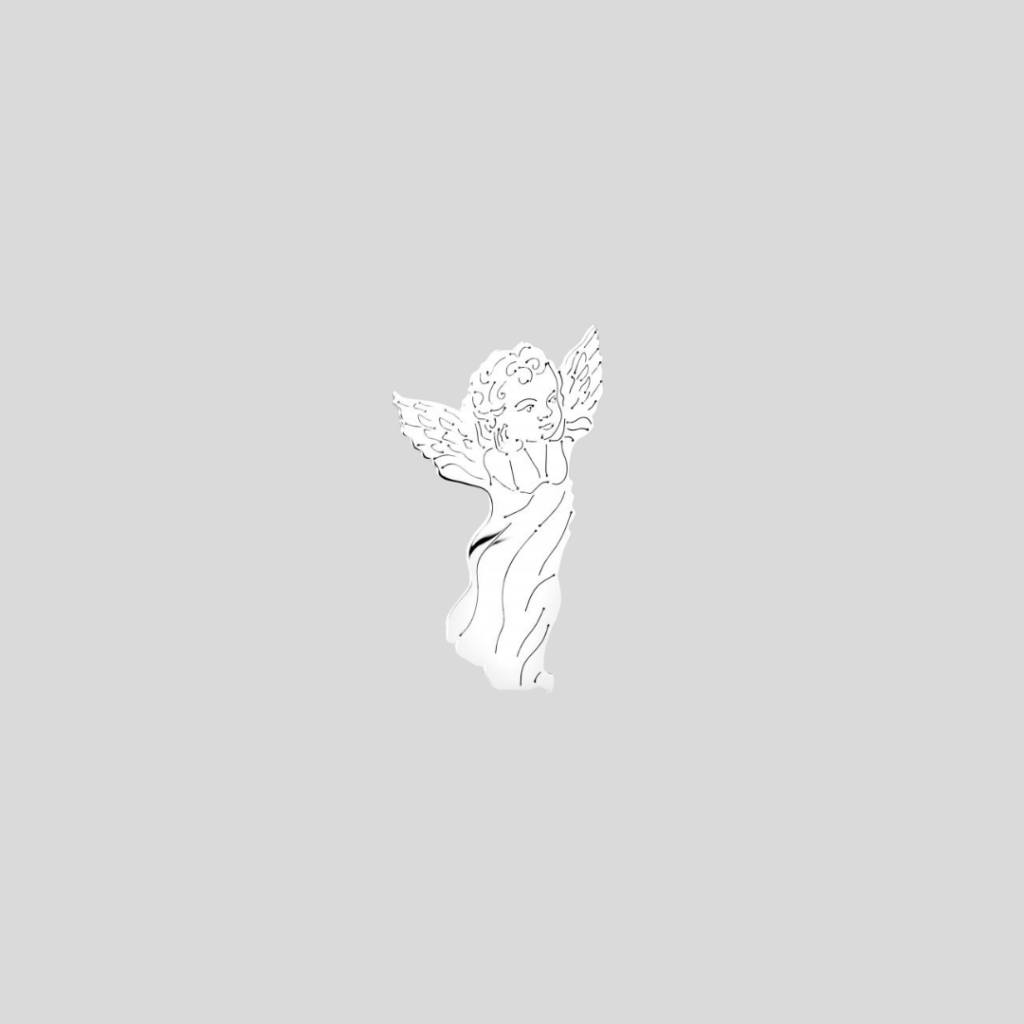 Ornament metalowy aniołek