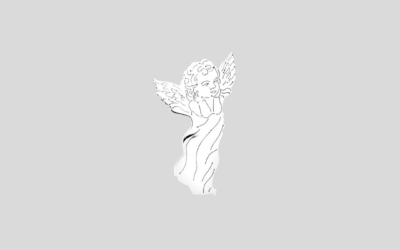 Ornament metalowy aniołek