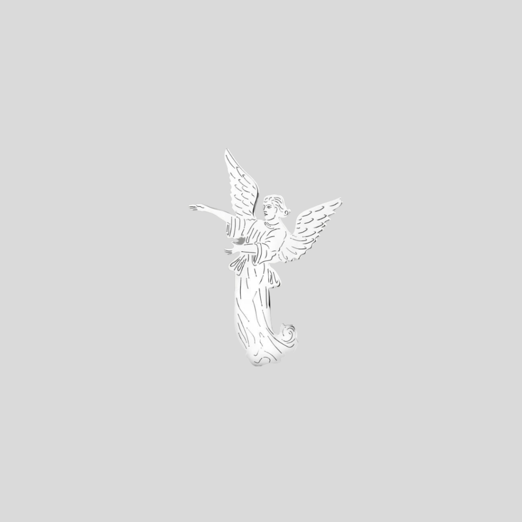 Ornament metalowy anioł