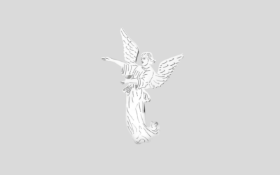 Ornament metalowy anioł