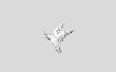 Ornament metalowy gołąb