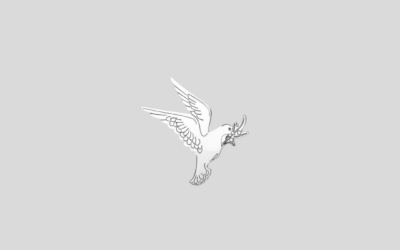 Ornament metalowy gołąb