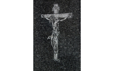 Grawer Jezusa na krzyżu na pomniku