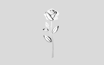 Ornament metalowy róża