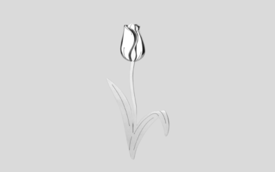 Ornament metalowy tulipan