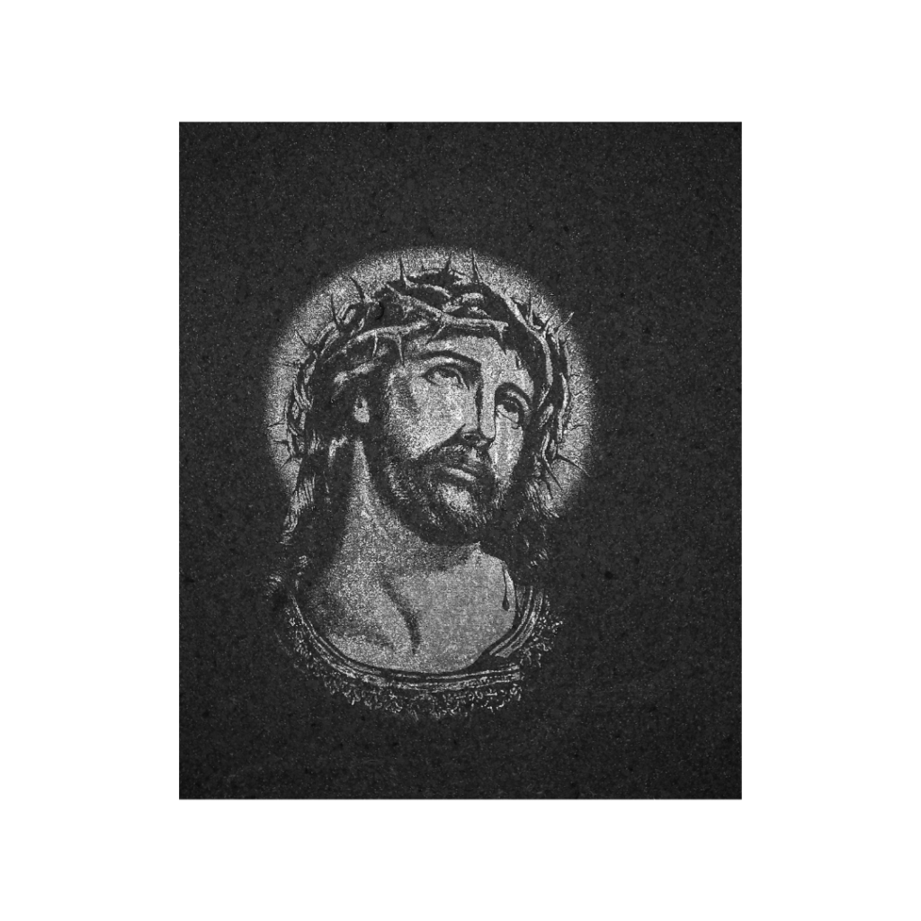 Grawer Jezusa na pomniku