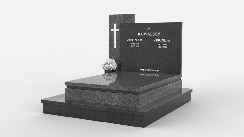 Nowoczesny nagrobek podwójny (p09a)
