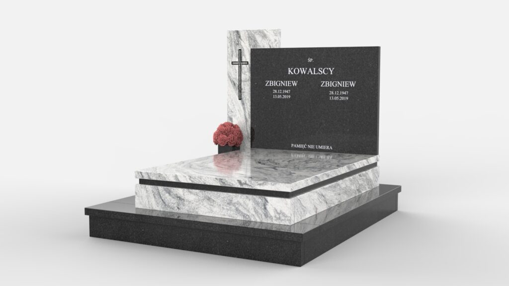 Nowoczesny nagrobek podwójny (p09c)