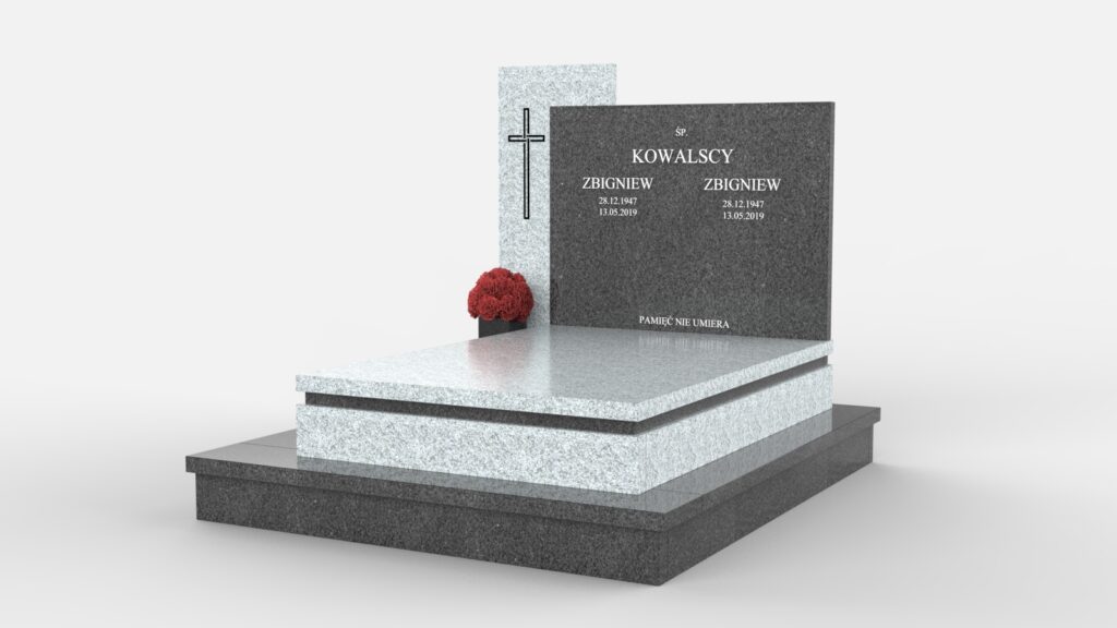 Nowoczesny nagrobek podwójny (p09e)