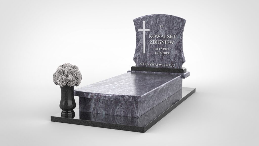 Dostojny nagrobek tradycyjny w ćwierćwałku – Orion i Monumental Black (T11d)