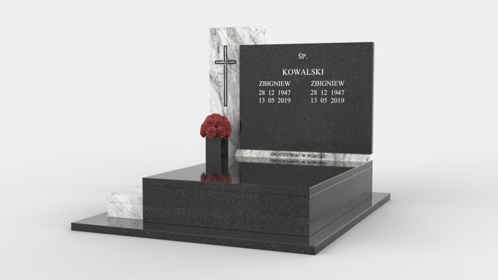 Nagrobek podwójny z półką (p10b)