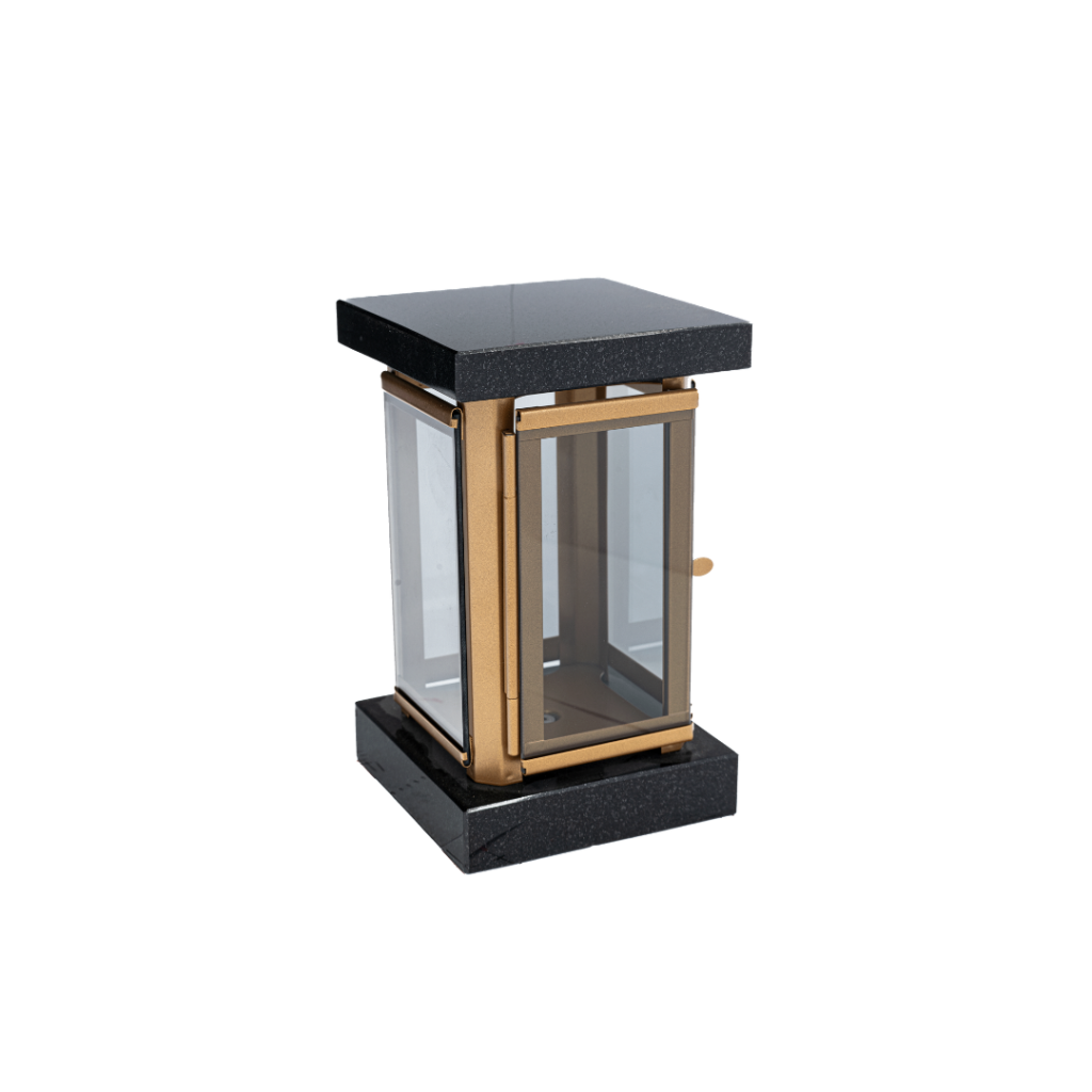 Przeszklony, brązowy lampion (L12.2)